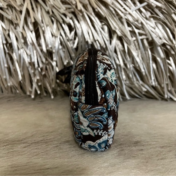 Vintage VERA BRADLEY Java Blue 2006 Medium Zip Cosmetic Case Purple Paisley Y2K - Picture 5 of 11